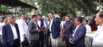 माननीय अर्थमन्त्री प्रकासशरण महत ज्यु वीरगंज भन्सार कार्यालय पर्साको अनुगमन,निरिक्षण तथा निर्देशन दिदै ।