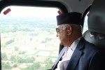 प्रधानमन्त्री ओलीद्वारा तराई–मधेसका सुख्खाग्रस्त क्षेत्रको हवाई निरीक्षण