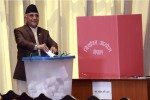 नेकपा (एमाले) अध्यक्ष ओलीद्वारा मतदान