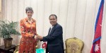 मन्त्री घिसिङ र स्वीस राजदूतबिच भेटवार्ता