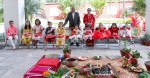 राष्ट्रपति पौडेलद्वारा नौ कन्याको पूजा