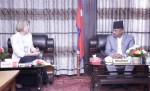 स्वास्थ्यमन्त्री गिरीसँग बेलायतका राजदूतको शिष्टाचार भेटवार्ता