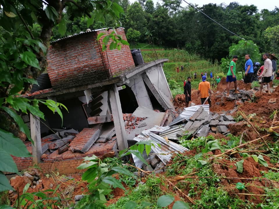 वर्षाले व्यासका ५५ घरमा क्षति