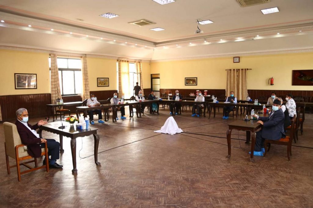 सत्ता गठबन्धनको बैठक : सरकारलाई छिट्टै पूर्णता दिने सहमति