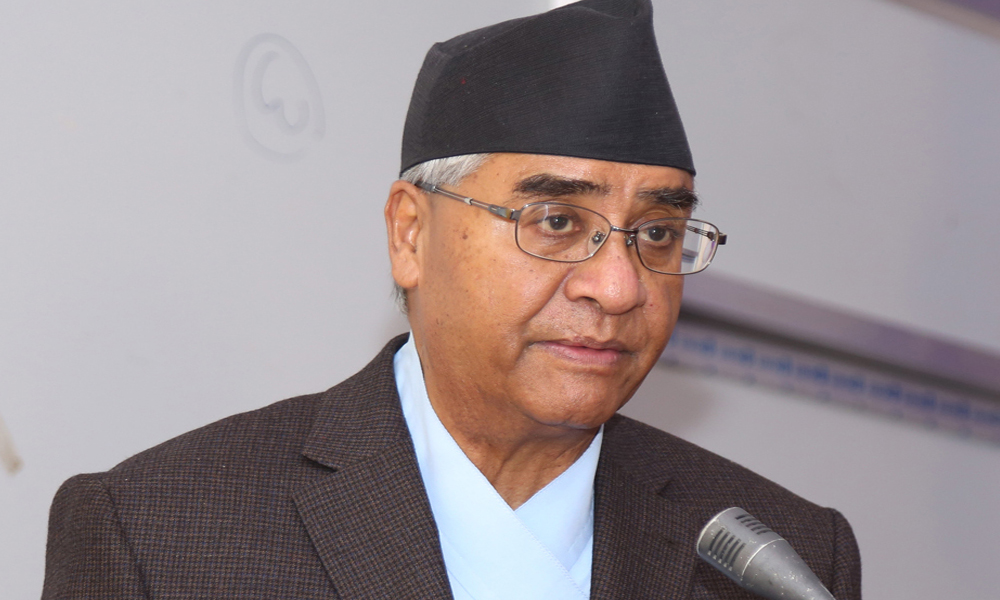 प्रधानमन्त्री देउवाद्वारा साक्षर गण्डकी प्रदेशस्तम्भ अनावरण