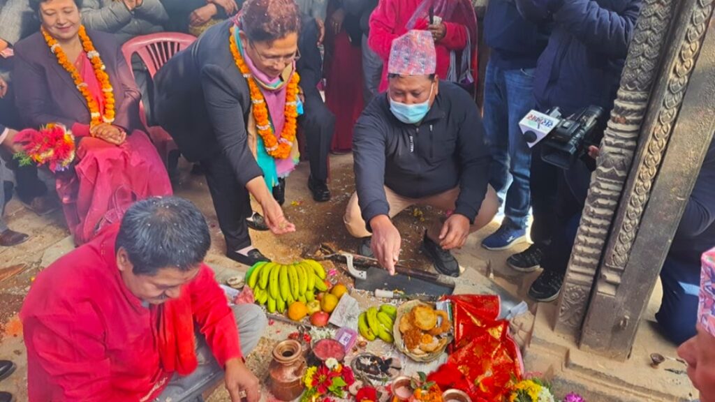 ऊर्जामन्त्रीद्वारा बालकुमारी मन्दिर पुनःनिर्माण कार्यको शिलान्यास
