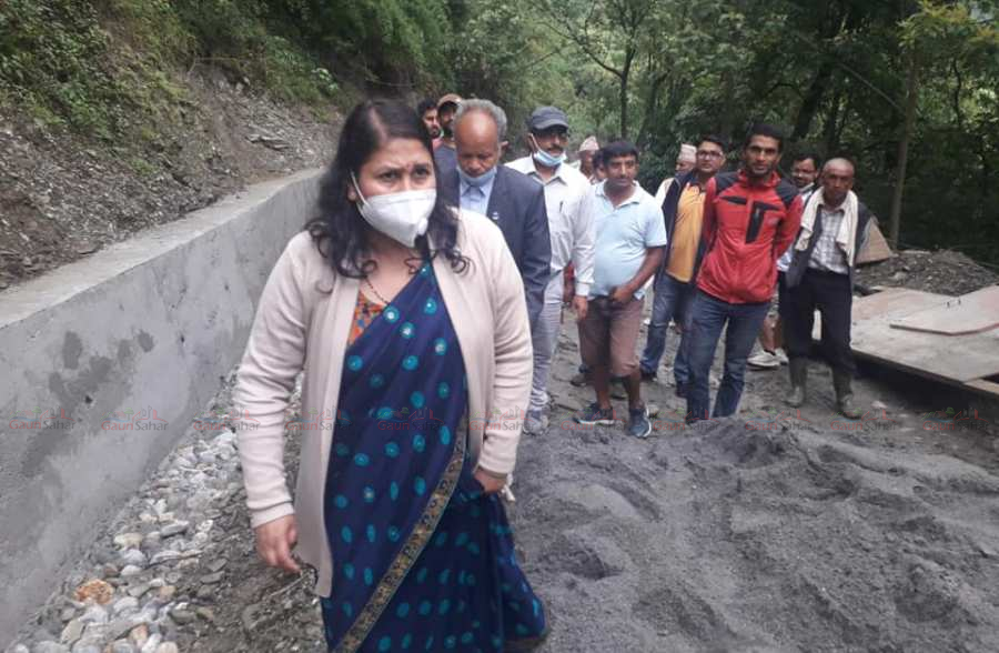 राज्यमन्त्री वलीद्वारा  विकास निर्माण अनुगमन