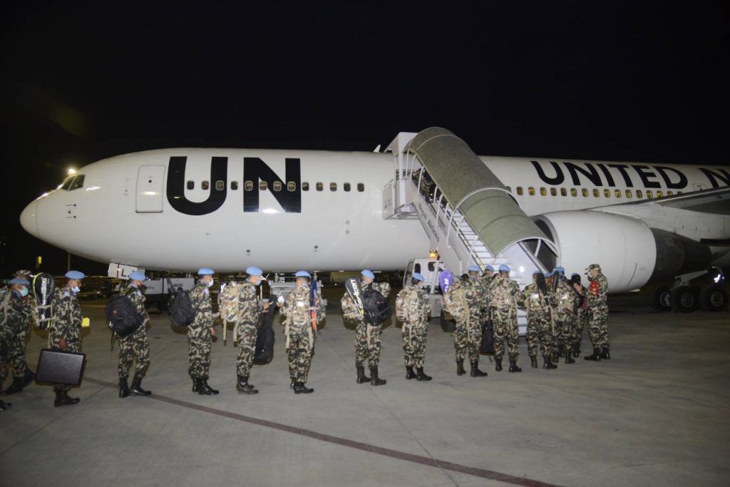 सैनिकको आठौँ डफ्फाको अन्तिम टोली दक्षिण सुडानतर्फ