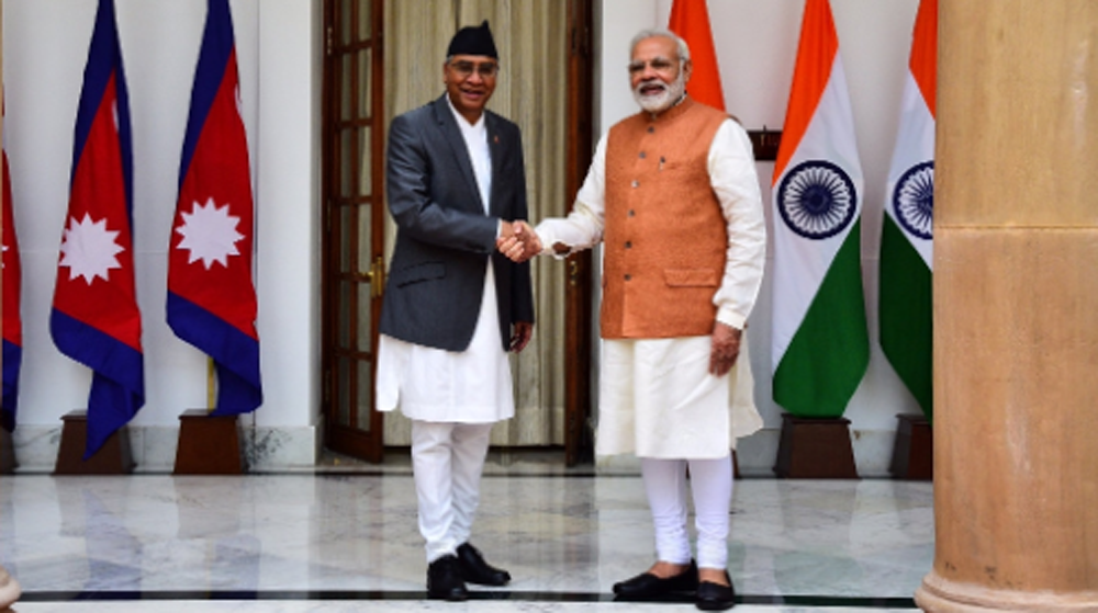 प्रधानमन्त्री देउवाको भारतका प्रधानमन्त्री मोदीसँग भेटवार्ता हुँदै