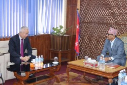 मन्त्री चौलागाईं र जापानी राजदूत तोरूबीच शिष्टाचार भेटवार्ता