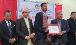 यू-१९ क्रिकेट टोलीलाई खेलकुद मन्त्रालयले गर्‍यो नगद सहित पुरस्कार