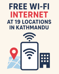 अब काठमाडौँका १९ स्थानमा निःशुल्क वाइफाइ इन्टरनेट