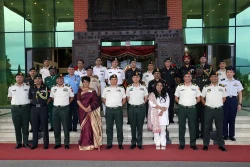 भारतीय National Defence College को भ्रमण दलद्वारा जङ्गी अड्‍डा भ्रमण