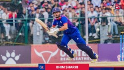 क्यानडाले दिएको २३३ रनको लक्ष्य पछ्याएको नेपाल जवाफी ब्याटिङमा ,भीम सार्कीको अर्धशतक