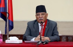 अठार महिनामा पाँचौँपटक विश्वासको मत लिँदै प्रधानमन्त्री