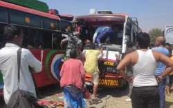 दाङमा एक आपसमा   बस  ठोक्किँदा  घाइते हुनेको सख्या  २४   पुग्यो