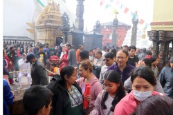 देशभरका बौद्ध तीर्थस्थलमा दर्शनार्थीको घुइँचो