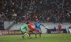 साफ च्याम्पियनसिप फुटबल : नेपाल भारतसँग पराजित