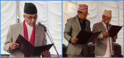 गण्डकीका मुख्यमन्त्री अधिकारी र दुई मन्त्रीको सपथ