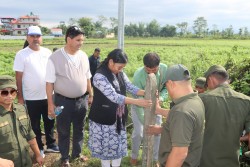 केरुङ्गा खोलाको सीमाङ्कनको काम सुरु