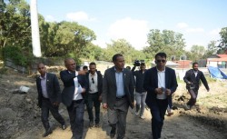 मन्त्री घिसिङद्वारा कीर्तिपुर क्रिकेट रङ्गशालाको अनुगमन