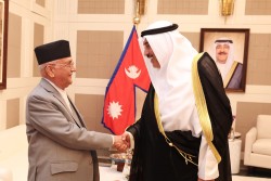 प्रधानमन्त्री ओली र कुवेतका समकक्षी एवम् राजकुमार सबाहबीच भेटवार्ता