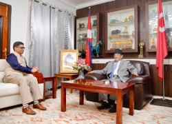 भारतीय विदेश सचिव मिश्री र प्रचण्डबीच भेटवार्ता