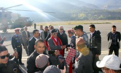 जलवायु परिवर्तनसम्बन्धी अन्तक्रिया कार्यक्रममा सहभागी हुन प्रधानमन्त्री दाहाल मुस्ताङमा