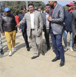 उपप्रधानमन्त्री श्रेष्ठद्वारा भक्तपुर-नगरकोट सडक अनुगमन