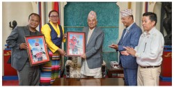 आरोही याङ्जी शेर्पालाई राष्ट्रपति पौडेलको बधाई