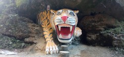 पर्यटक लाेभ्याउन 'बाघको मूर्ति'