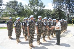 सेन्ट्रल अफ्रिकन रिपब्लिकमा तैनाथ नेपाली शान्ति सैनिकको अदली–बदली