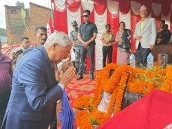 नेपाली कांग्रेस नेता भरतप्रसाद उप्रेतीप्रति सभापति देउवाको श्रद्धाञ्जली