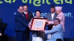 पूर्वराष्ट्रपति भण्डारी ‘राष्ट्रिय गौरव’ पदकबाट सम्मानित