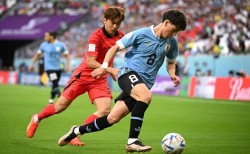 विश्वकप फुटबल: उरुग्वे र दक्षिण कोरियाबीचको खेल बराबरीमा