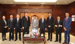 प्रधानमन्त्रीसँग चिनियाँ अन्तराष्ट्रिय विकास सहयोग एजेन्सीका अध्यक्षको शिष्टाचार  भेट