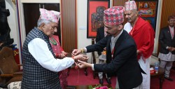 राष्ट्रपति पौडेलद्वारा रक्षाबन्धन ग्रहण