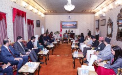 राष्ट्रपति पौडेलसँग ओमानका विदेशमन्त्री अल्बुसइदीको भेट