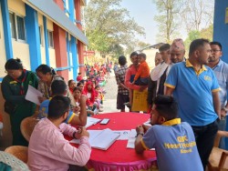 रामपुर नगरपालिकाद्वारा सञ्चालित  निःशुल्क स्वास्थ्य शिविरमा सात सय बिरामी लाभान्वित