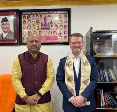 मुख्यमन्त्री सिंह र एसडिसीका डेपुटी चिफ अफ मिसन मेयरबीच भेट
