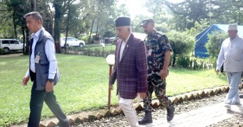 राष्ट्रपति पौडेल बाढी प्रभावित क्षेत्रको स्थलगत अवलोकन गर्न नुवाकोट पुग्नुभएको छ