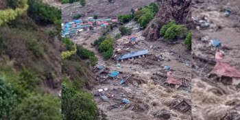 हुम्लाको नेप्का गाउँमा पहिरोले विद्यालय भवन बगायो