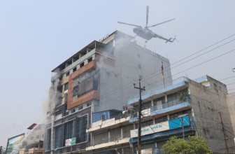 सेन्टर प्लाजामा भएको आगलागी  छ घण्टापछि नियन्त्रणमा