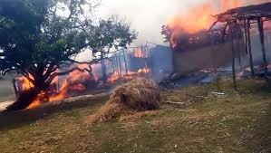 भारतीय गहुँ खेतबाट सल्केको आगोले पर्सामा लाखौँको क्षति