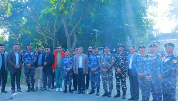 गृहमन्त्री अर्यालद्वारा त्रिनगर–गौरीफन्टा सीमा नाकाको निरीक्षण