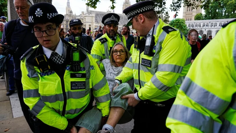 लन्डन प्रदर्शनमा सयौँ पक्राउ