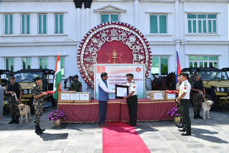 भारतद्वारा नेपाली सेनालाई सहयोग प्रदान