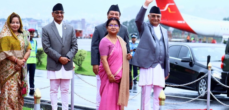 प्रधानमन्त्री ओली ‘एससिओ’ शिखर सम्मेलनमा भाग लिइ स्वदेश फर्कदै