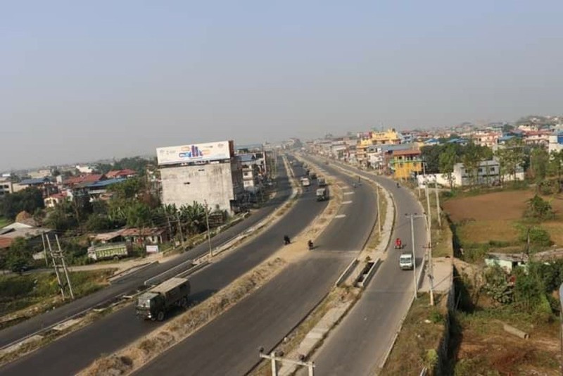 भरतपुरको मुख्यबजार क्षेत्रको छ लेन सडक निर्माण अन्तिम चरणमा