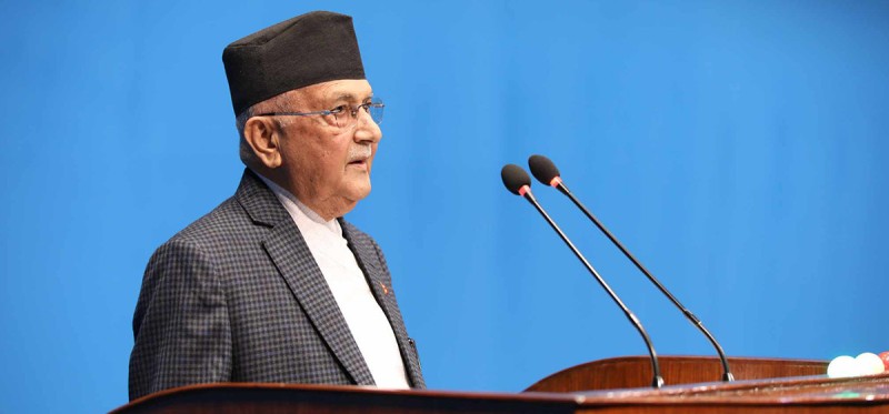 प्रधानमन्त्री ओली आज प्रतिनिधिसभामा सम्बोधन गर्दै